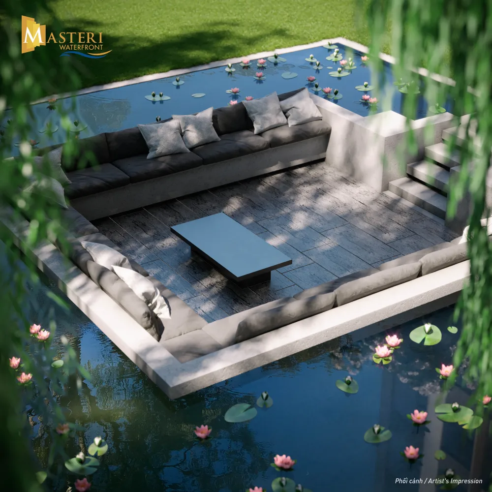 Lounge thư giãn Masteri Waterfront - Trải nghiệm "resort" ngay tại nội khu 